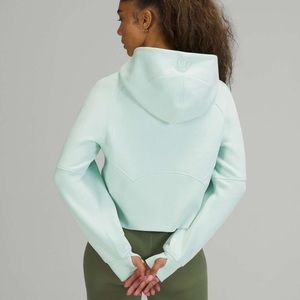Delicate Mint Scuba Oversized Half-Zip Hoodie